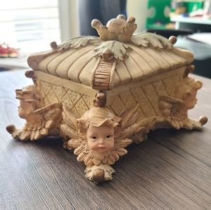 Vintage Angel Decorative Trinket Box